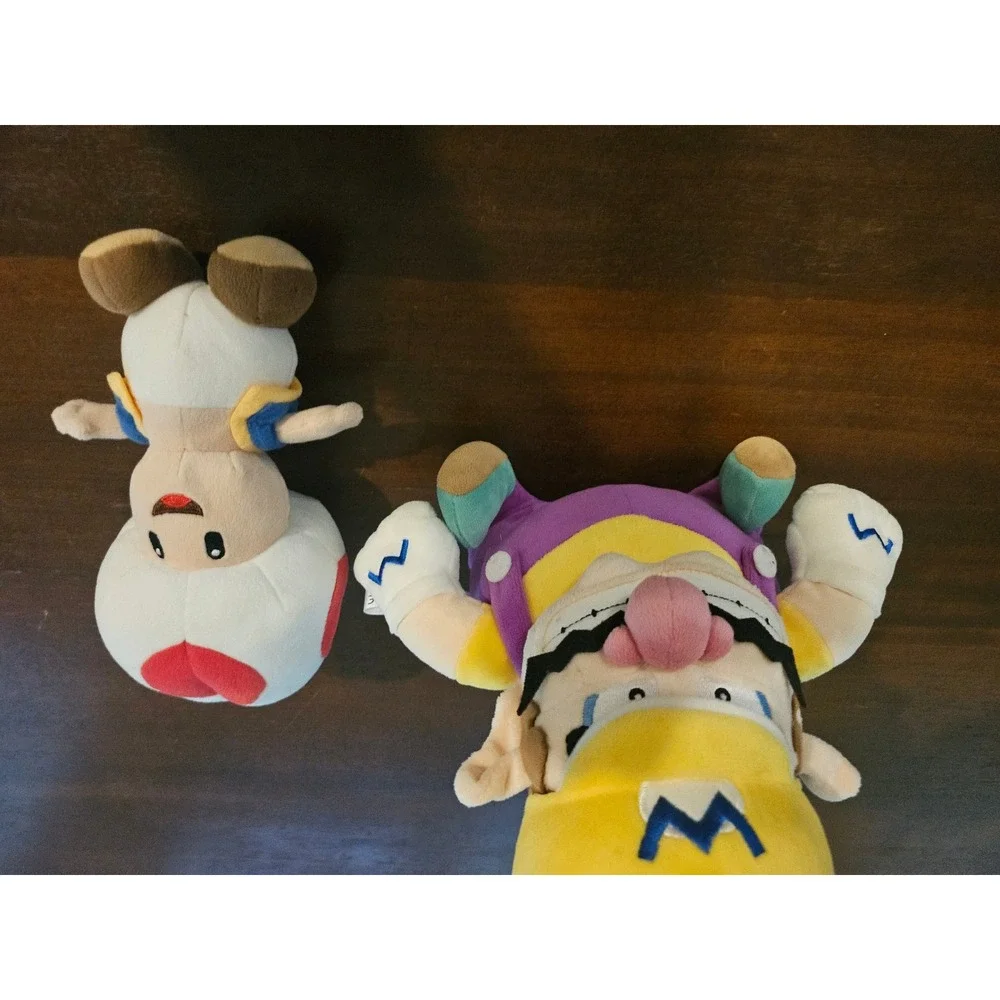 Nintendo Plush Toy Set Kids Multi Wario and Toad Super Mario Bros Figures